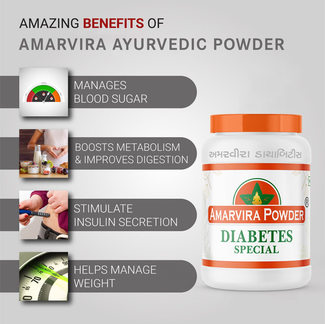 Diabetes control powder