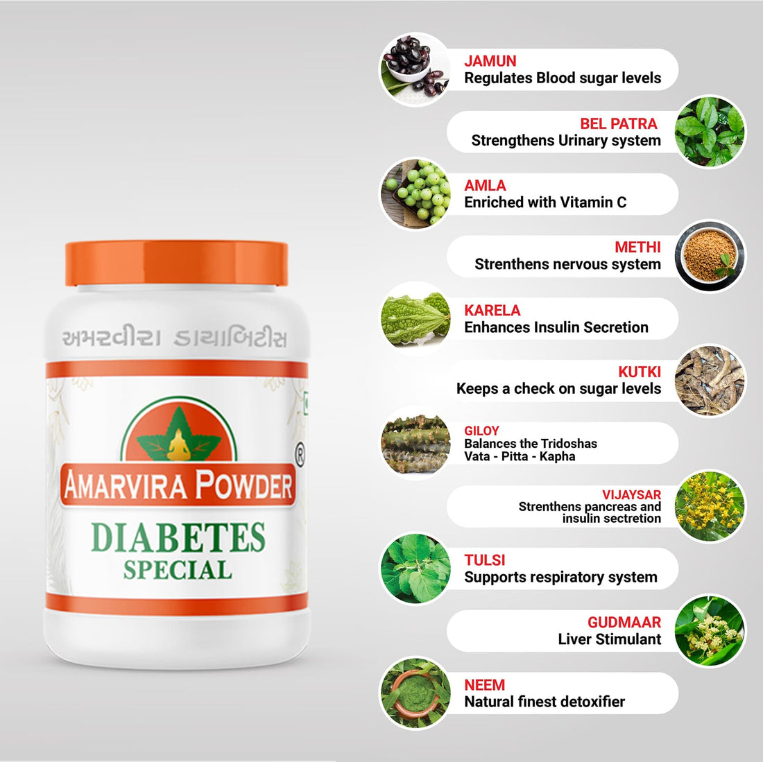 6 + 1 (free)  – Diabetes control powder